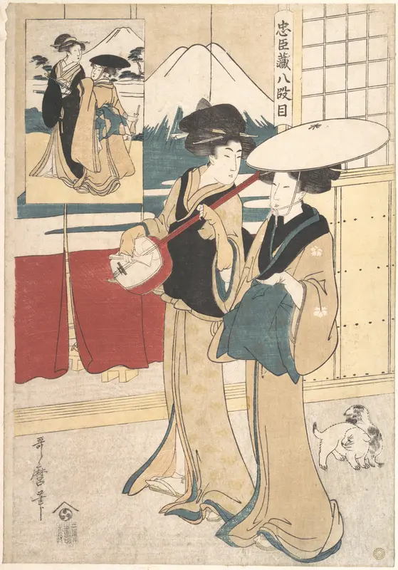 Two Tori-oi, or Itinerant Women Musicians of the Eta Class