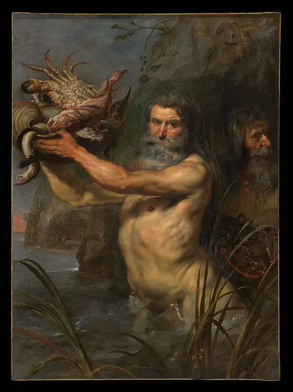 Two Tritons at the Feast of Acheloüs Wall Art by Anthony van Dyck - High-Resolution Digital Print