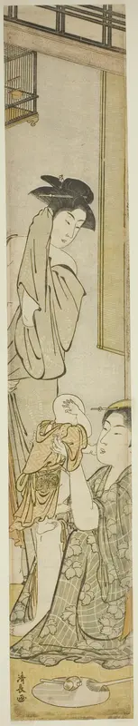 Two Women and a Child after a Bath