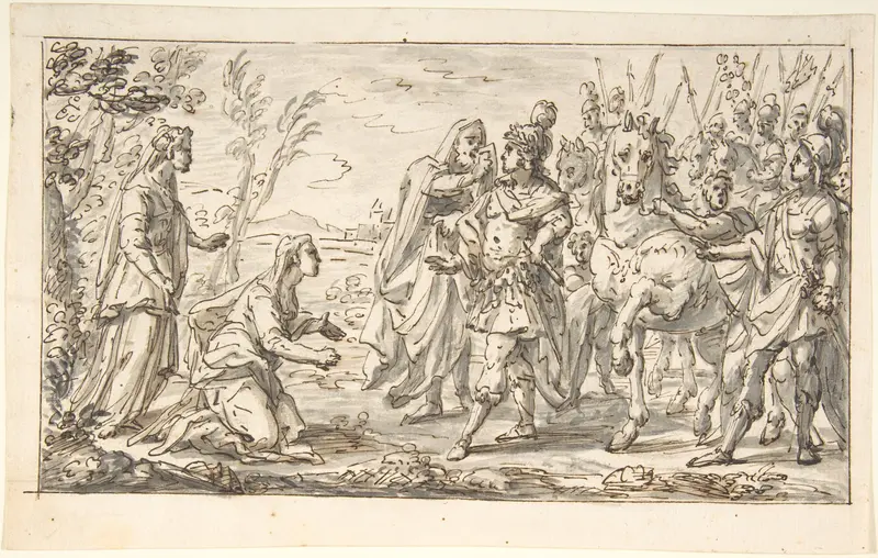 Two Women before a General Wall Art by Anonymous, German, 18th century - High-Resolution Digital Print