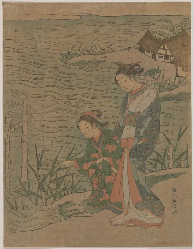 Two Young Ladies at the Shore