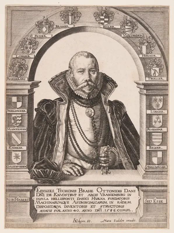 Tycho Brahe, Astronomer Wall Art by Jacob de Gheyn, II - High-Resolution Digital Print