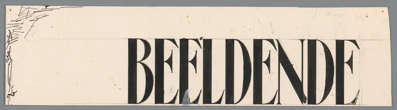 Typografisch ontwerp voor het woord Beeldende Wall Art by anonymous - High-Resolution Digital Print