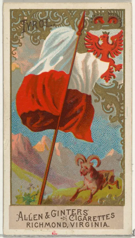 Tyrol, from Flags of All Nations, Series 2 (N10) for Allen & Ginter Cigarettes Brands Wall Art by Allen & Ginter - High-Resolution Digital Print
