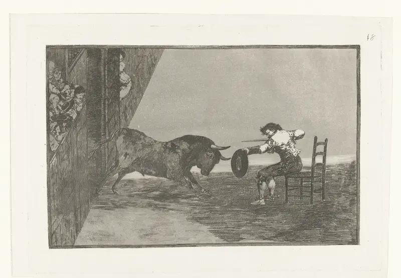 Uitdaging van Martincho in de arena van Zaragosa Wall Art by Francisco de Goya - High-Resolution Digital Print