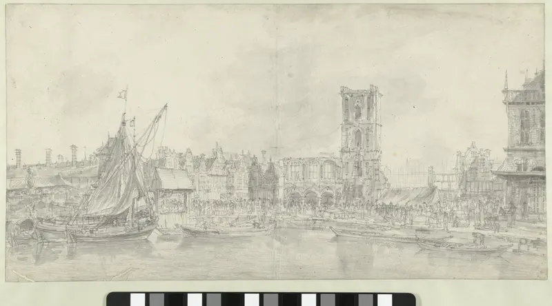 Uitgebrande ruïne van het oude Amsterdamse stadhuis, 1652 Wall Art by Jan Abrahamsz. Beerstraten - High-Resolution Digital Print