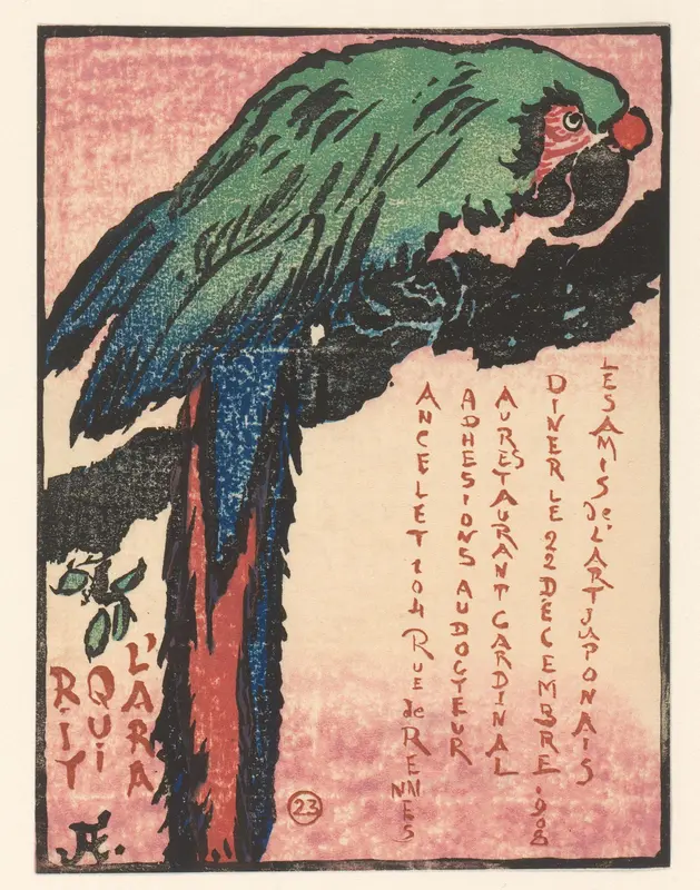 Uitnodiging voor een diner van Les Amis de l'Art Japonais, 22 december 1908 Wall Art by Unknown - High-Resolution Digital Print