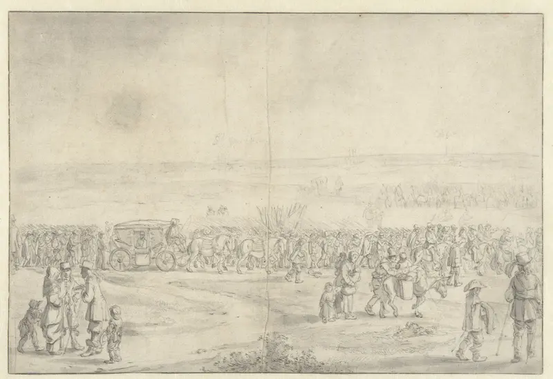 Uittocht van het Spaanse Garnizoen na de inneming van Hulst, op 5 November 1645 Wall Art by Jan Martens the Younger - High-Resolution Digital Print