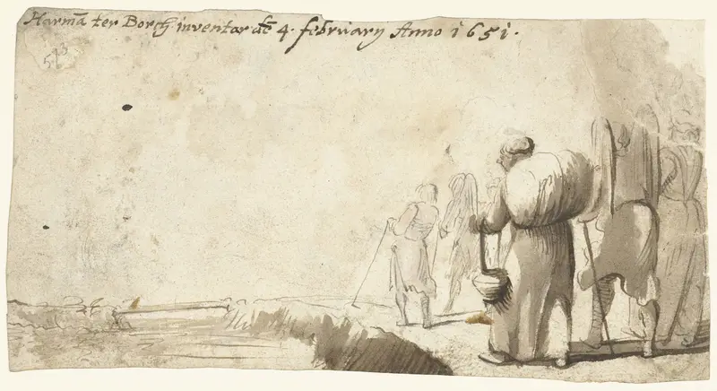 Uittocht van Lot en zijn dochters, van achteren Wall Art by Unknown - High-Resolution Digital Print
