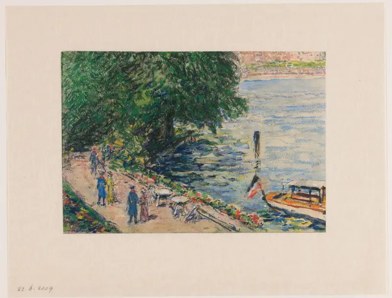 Uitzicht uit het Inselhotel op het meer van Konstanz en de promenade Wall Art by Carel Nicolaas Storm van 's-Gravesande - High-Resolution Digital Print