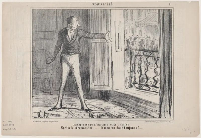 Un Directeur de n'Importe quel Théâtre, from "Croquis d'Été" Wall Art by Honoré Daumier - High-Resolution Digital Print