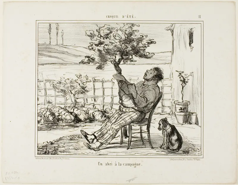 Under the shade in the countryside, plate 11 from Croquis D'été