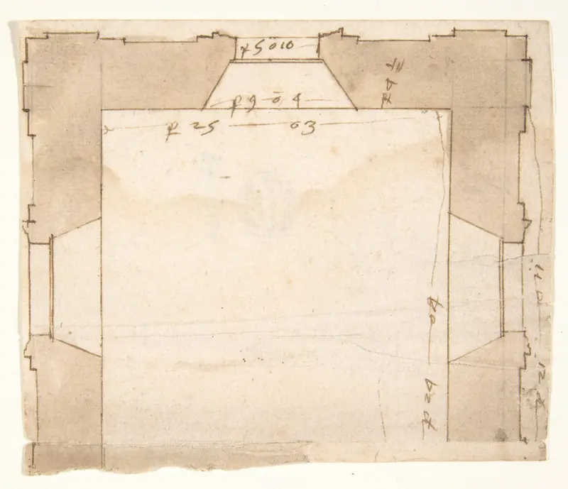 Unidentified, plan (recto) blank (verso)