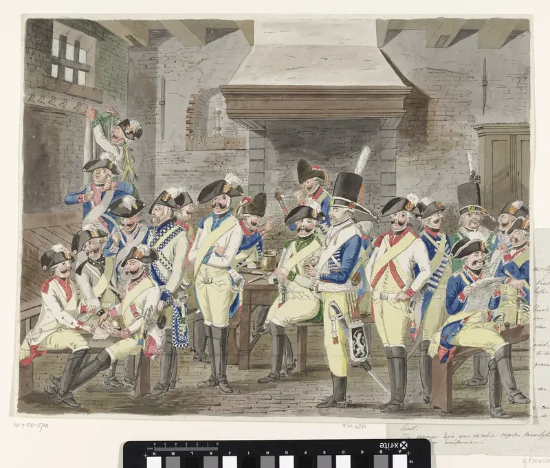 Uniformen van de Nederlandse cavalerie, ca. 1787-1790 Wall Art by anonymous - High-Resolution Digital Print