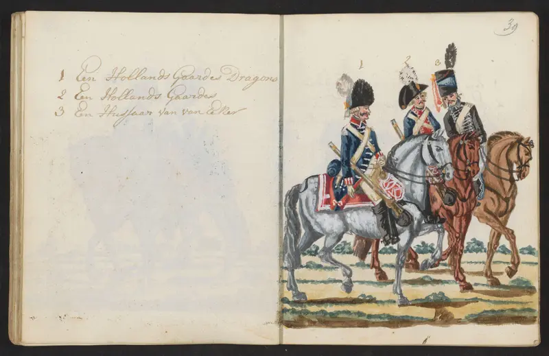 Uniformen van Gardes en Huzaar Wall Art by S.G. Casten - High-Resolution Digital Print