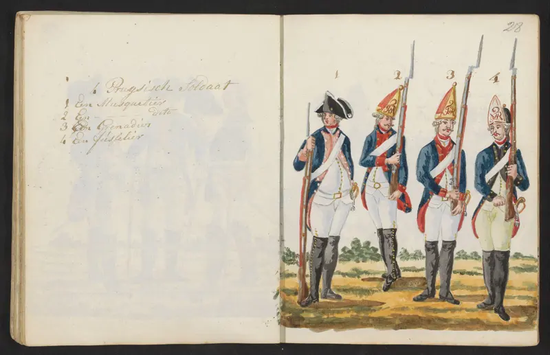 Uniformen van Pruisische soldaten Wall Art by S.G. Casten - High-Resolution Digital Print