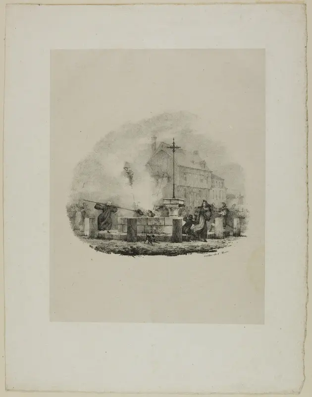 Unknown Dramatic Scene Wall Art by Charles Étienne Pierre Motte - High-Resolution Digital Print