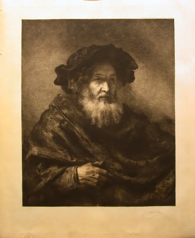 Untitled: Rembrandtesque Old Man Wall Art by Waltner - High-Resolution Digital Print