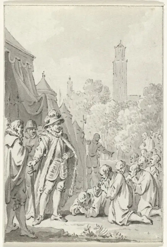 Utrechtenaren smeken graaf Willem IV om vrede, 1345 Wall Art by Jacobus Buys - High-Resolution Digital Print