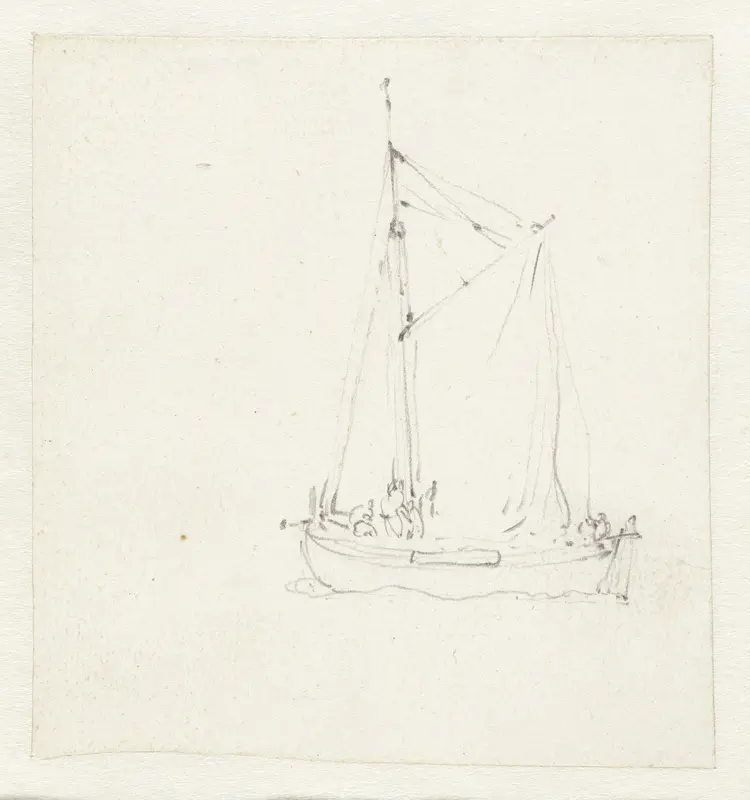 Vaartuigje Wall Art by Willem van de Velde (II) - High-Resolution Digital Print