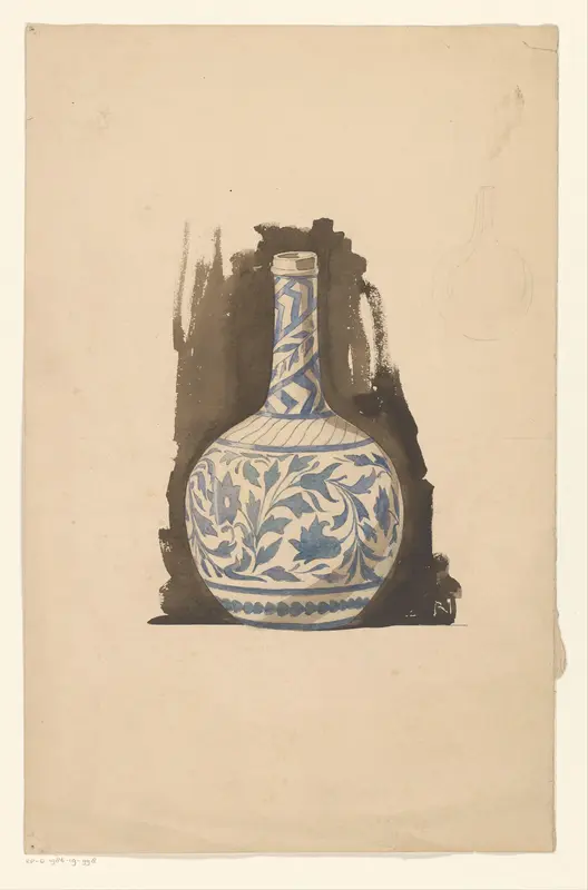 Vaas met bloemenpatroon Wall Art by Reinier Willem Petrus de Vries (1874-1953) - High-Resolution Digital Print
