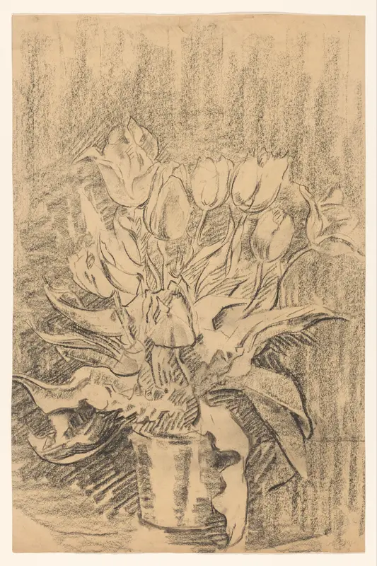 Vaas met tulpen Wall Art by Wilhelmus Johannes Steenhoff - High-Resolution Digital Print