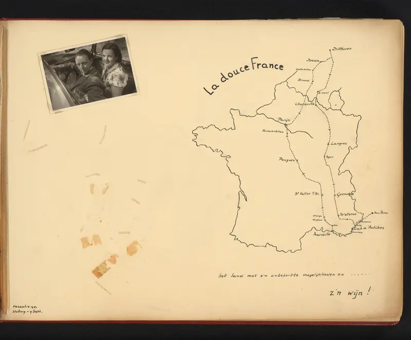 Vakantie naar Frankrijk in 1951 Wall Art by anonymous - High-Resolution Digital Print