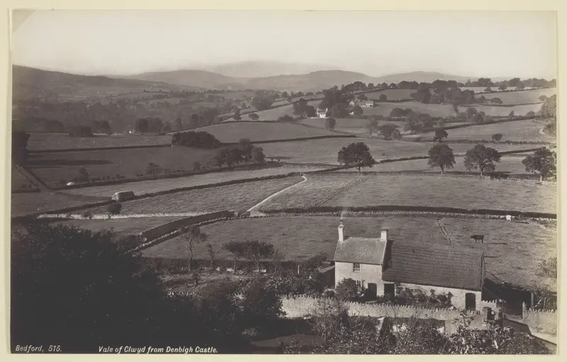 Vale of Clwyd from Denbigh Castle Wall Art by Francis Bedford - High-Resolution Digital Print