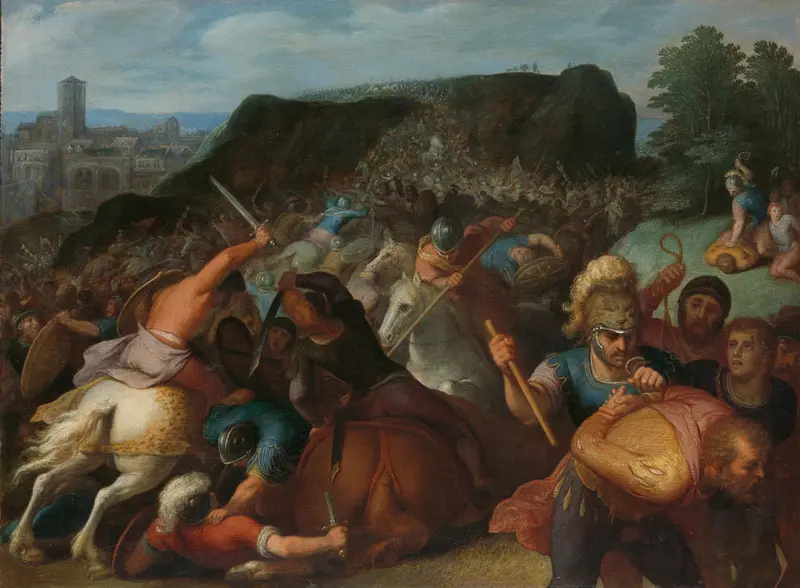 Valentinus wordt krijgsgevangen gemaakt Wall Art by Otto van Veen - High-Resolution Digital Print