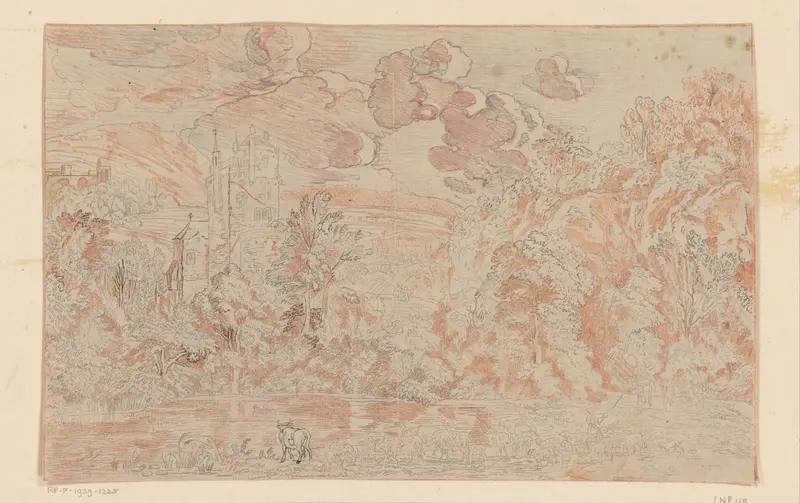 Vallei met een kasteel Wall Art by Cornelis Ploos van Amstel - High-Resolution Digital Print