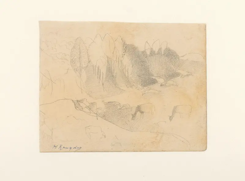Vallei met grazend vee Wall Art by Unknown - High-Resolution Digital Print