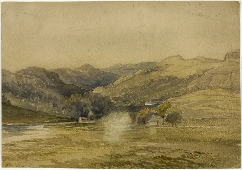 Valley with Cottages Wall Art by William Bennett - High-Resolution Digital Print