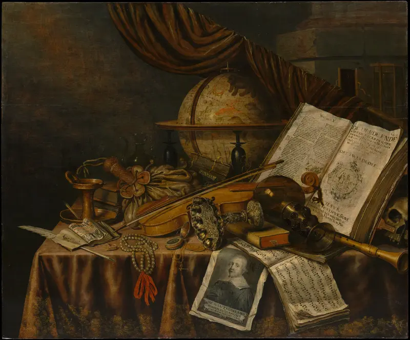 Vanitas Still Life Wall Art by Edwaert Collier - High-Resolution Digital Print