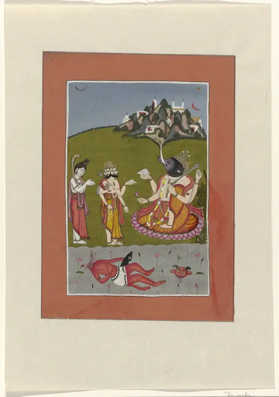 Varaha (incarnatie van Vishnu als everzwijn) Wall Art by Unknown - High-Resolution Digital Print