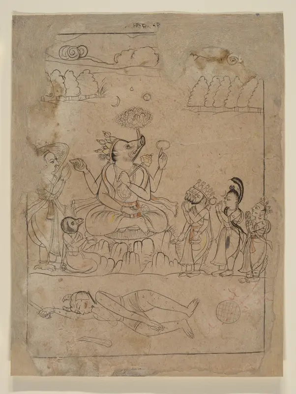Varaha Triumphant Wall Art by Unknown - High-Resolution Digital Print