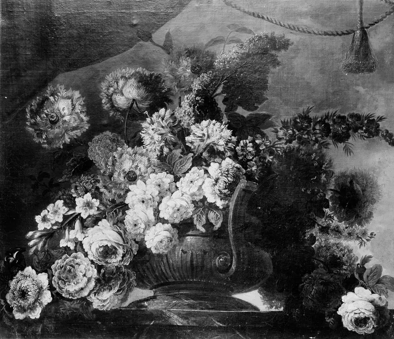 Vase of Flowers Wall Art by Jean-Baptiste Belin de Fontenay the Elder - High-Resolution Digital Print