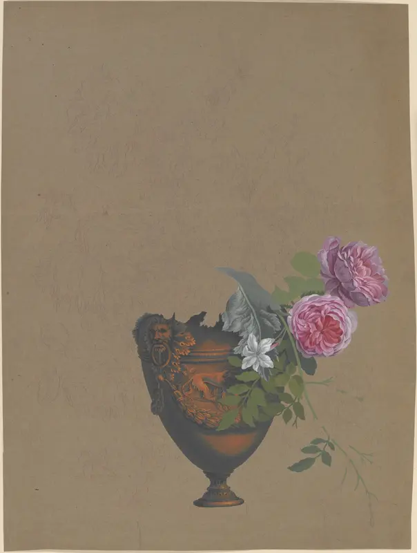 Vase of Flowers Wall Art by Anonymous, French, 19th century - High-Resolution Digital Print