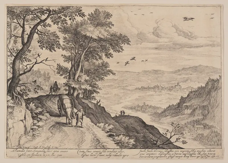 Vast Landscape with Coach Driver Wall Art by Crispijn van de Passe, I - High-Resolution Digital Print