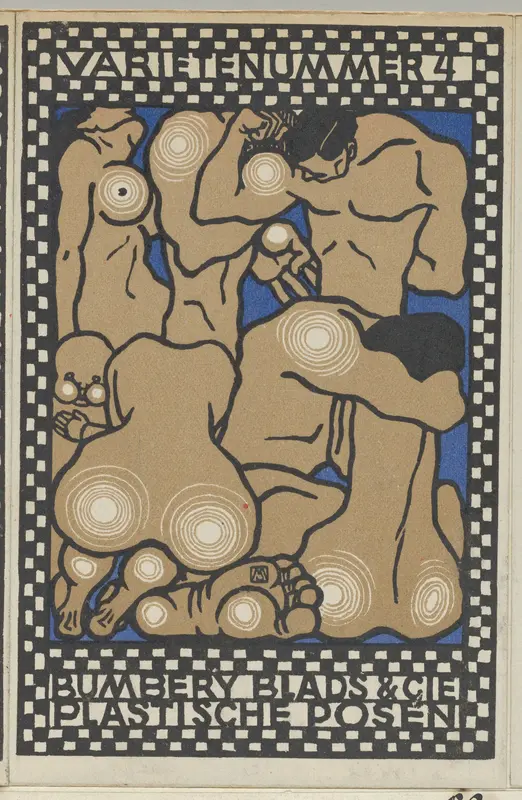 Vaudeville Act 4: Bumbery Blads & Cie, Plastic Poses (Varieténummer 4: Bumbery Blads & Cie, Plastiche Posen) Wall Art by Moriz Jung - High-Resolution Digital Print