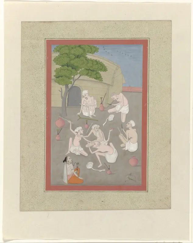 Vechtende yogi's Wall Art by anonymous - High-Resolution Digital Print