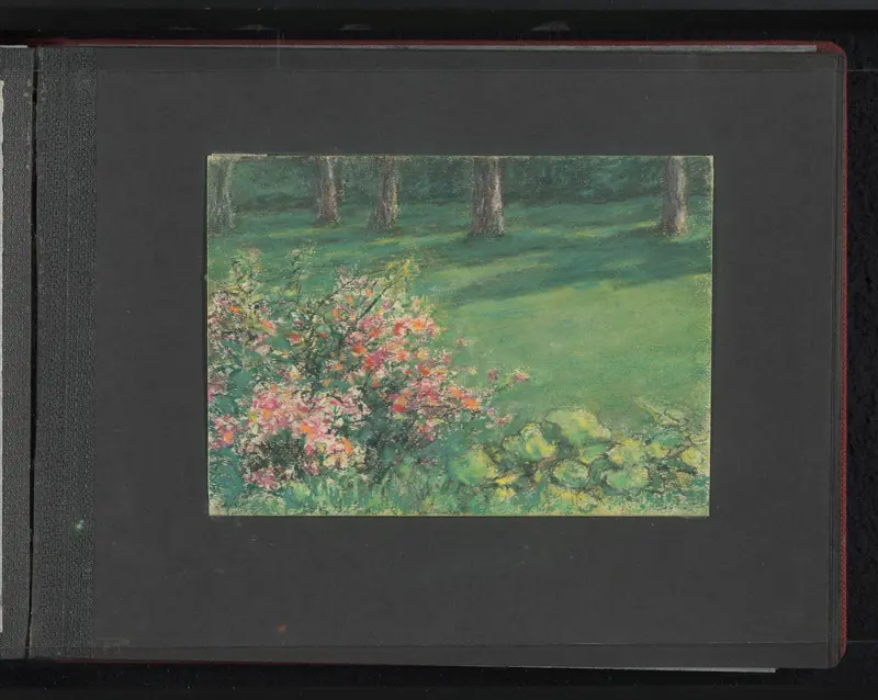 Veld met bloemen en bomen Wall Art by Carel Nicolaas Storm van 's-Gravesande - High-Resolution Digital Print