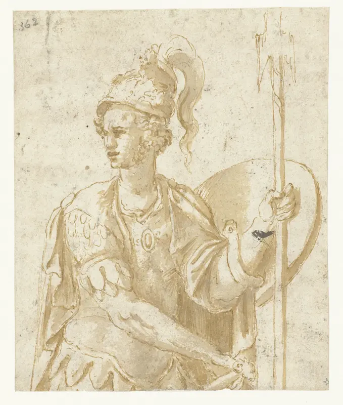 Veldheer in antieke dracht Wall Art by Giulio Romano - High-Resolution Digital Print