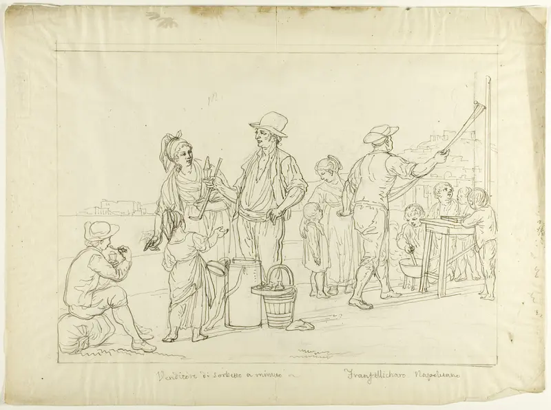 Vendors of Gelati and Caramelle Wall Art by Saverio della Gatta - High-Resolution Digital Print