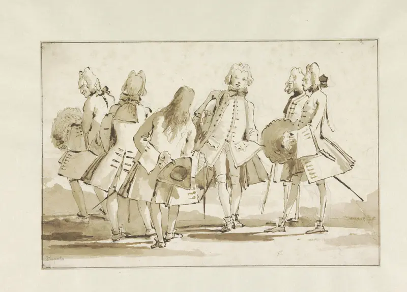 Venetiaanse pantoffelparade Wall Art by Giovanni Battista Tiepolo - High-Resolution Digital Print