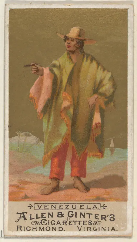 Venezuela, from the Natives in Costume series (N16) for Allen & Ginter Cigarettes Brands Wall Art by Allen & Ginter - High-Resolution Digital Print