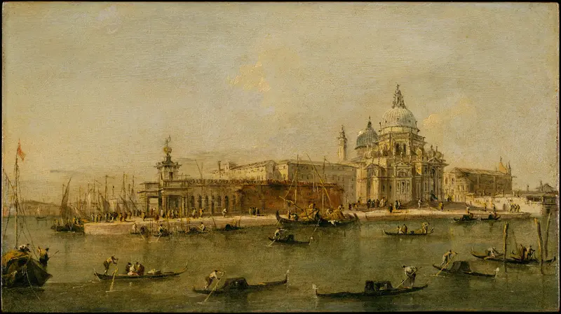 Venice: The Dogana and Santa Maria della Salute Wall Art by Francesco Guardi - High-Resolution Digital Print