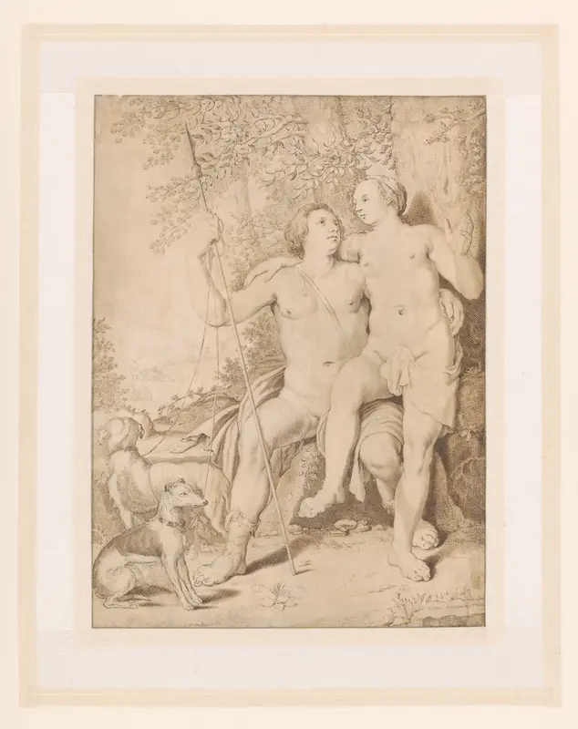 Venus and Adonis Wall Art by Adriaen Matham - High-Resolution Digital Print
