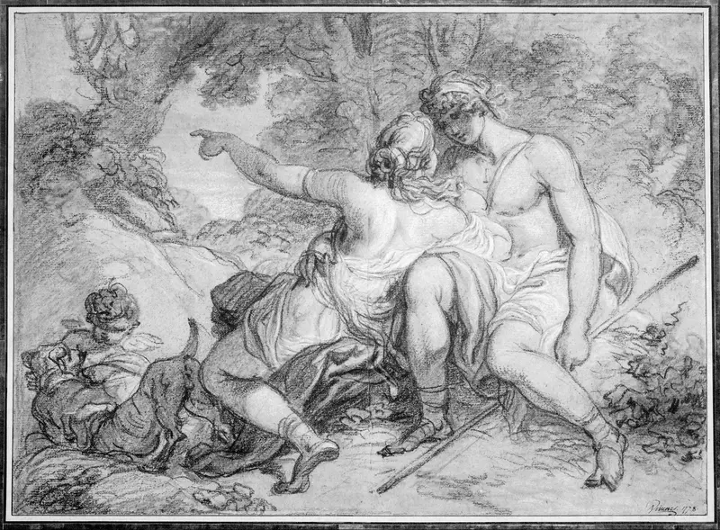 Venus and Adonis Wall Art by François André Vincent - High-Resolution Digital Print