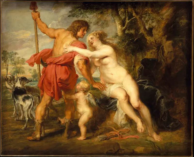 Venus and Adonis Wall Art by Peter Paul Rubens - High-Resolution Digital Print