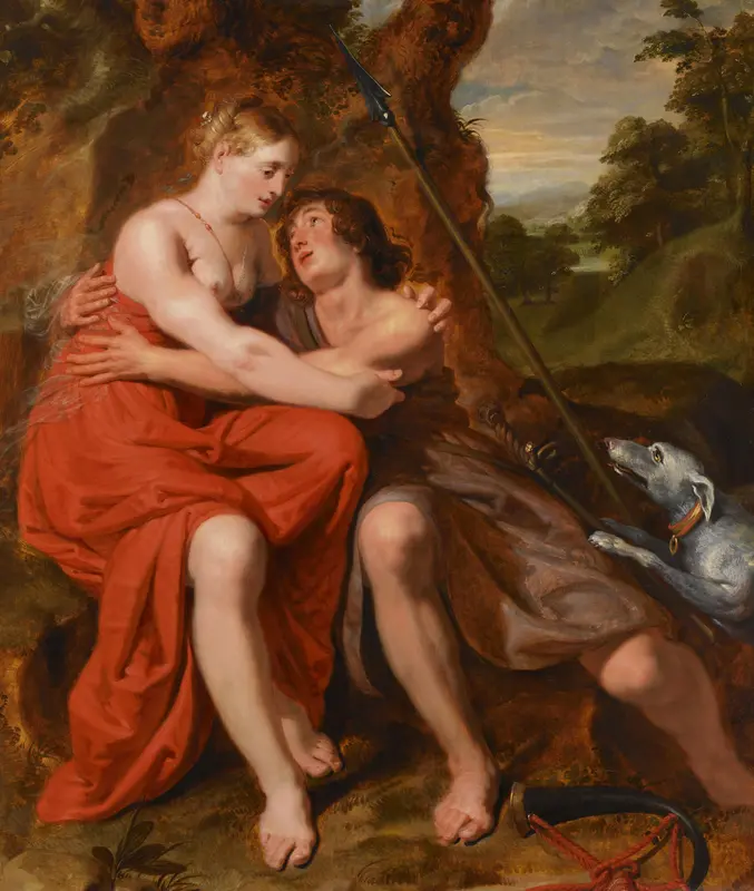 Venus and Adonis Wall Art by Joos de Pape - High-Resolution Digital Print